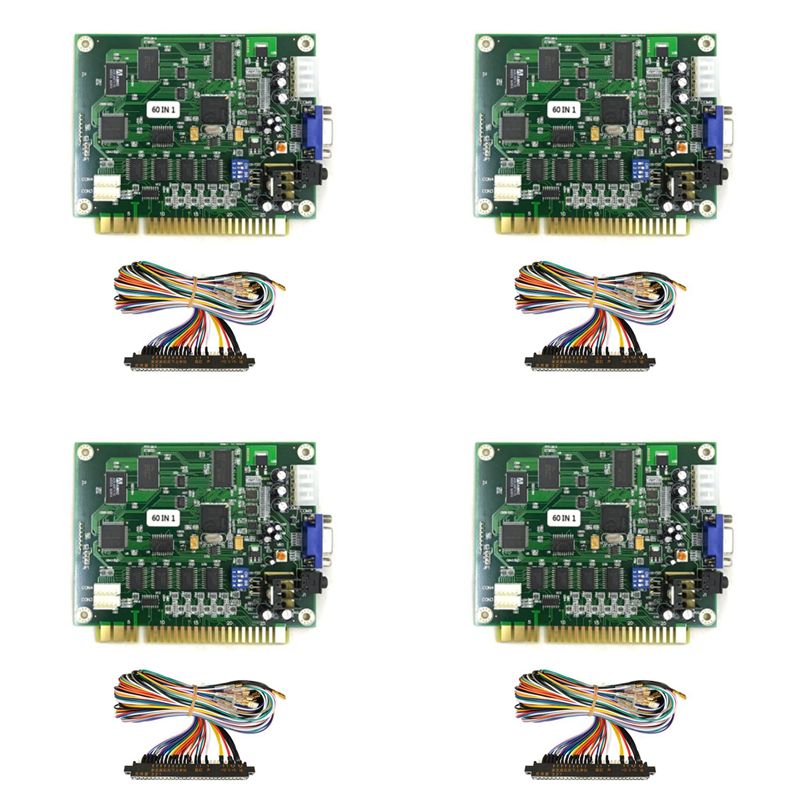 Usb Game Board Jamma - บอร์ดเกมอาร์เคด PCB แบบมัลติเคว 4X 60 in